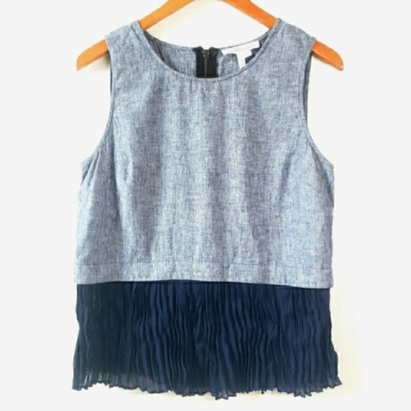 BCBGENERATION Linen Tank Top w/ Accordion Hem! - Picture 2 of 7